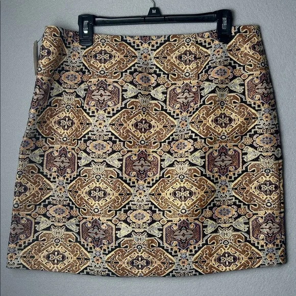 Laundry by Shelli Segal Tapestry Brocade Metallic skirt Old Money Boho Sz 12 - Picture 5 of 6